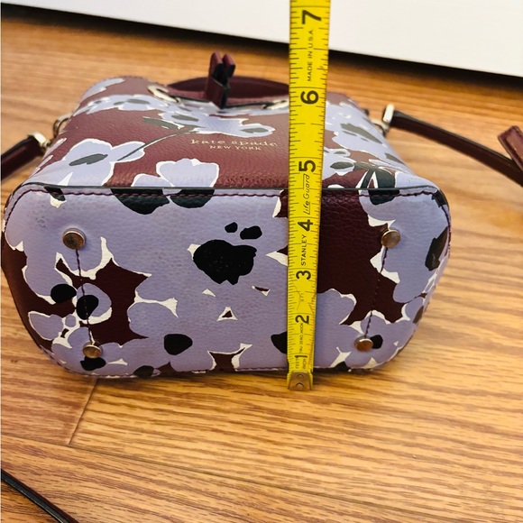 Kate Spade Burgundy and Lavender Floral Crossbody Bag - Picture 6 of 8